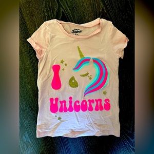 “I Love Unicorns” Pink T-Shirt